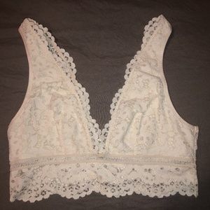 White lace bralette